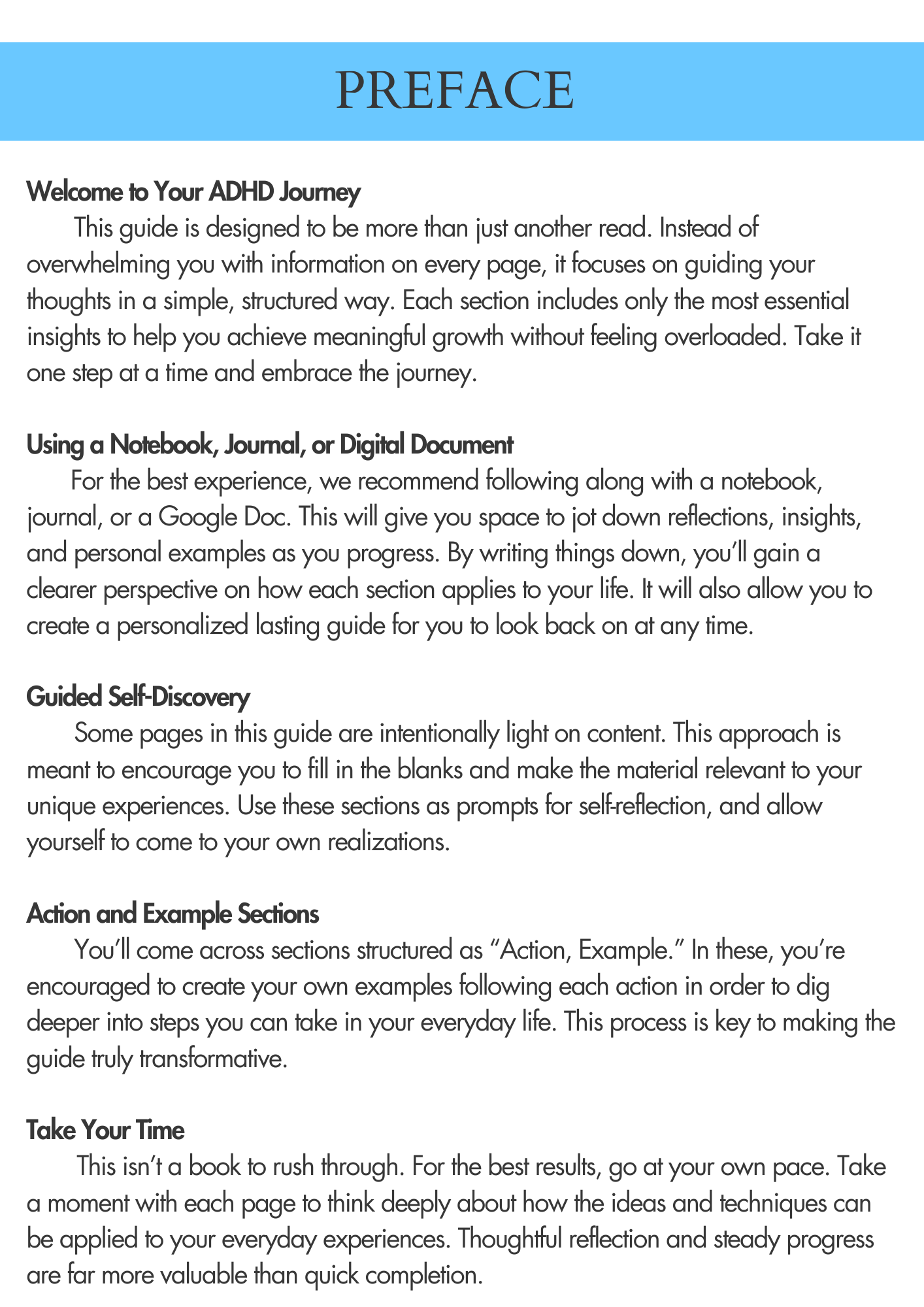 Thriving with Thoughts ADHD Guide and Workbook