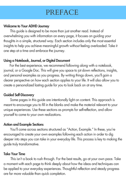 Thriving with Thoughts ADHD Guide and Workbook
